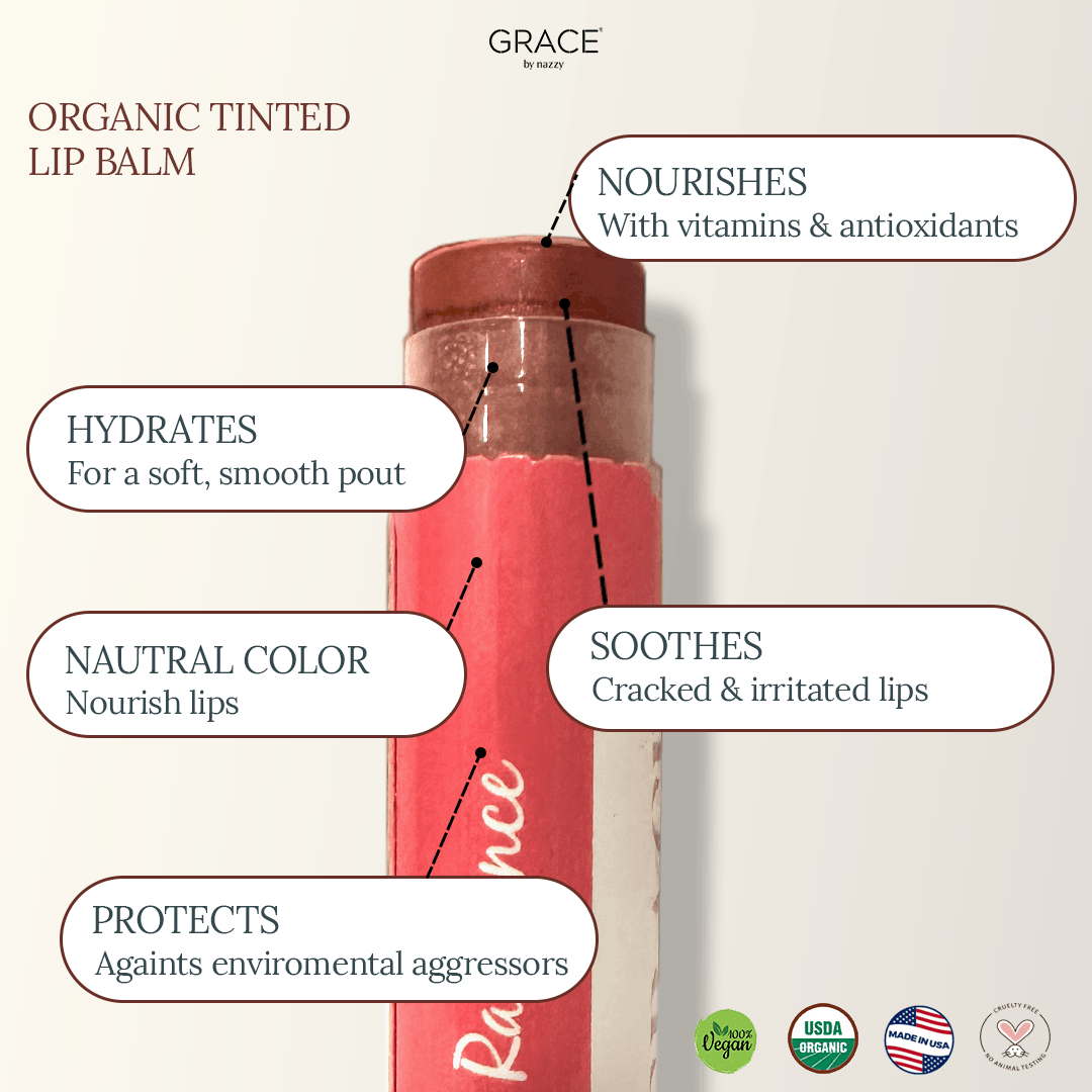 Grace Vegan SPF 15 Lip Balm Ad. Creative for beauty & skincare.